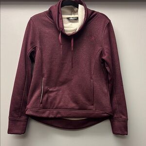 The North Face - Women’s Maroon Sweatshirt with Cream Lining